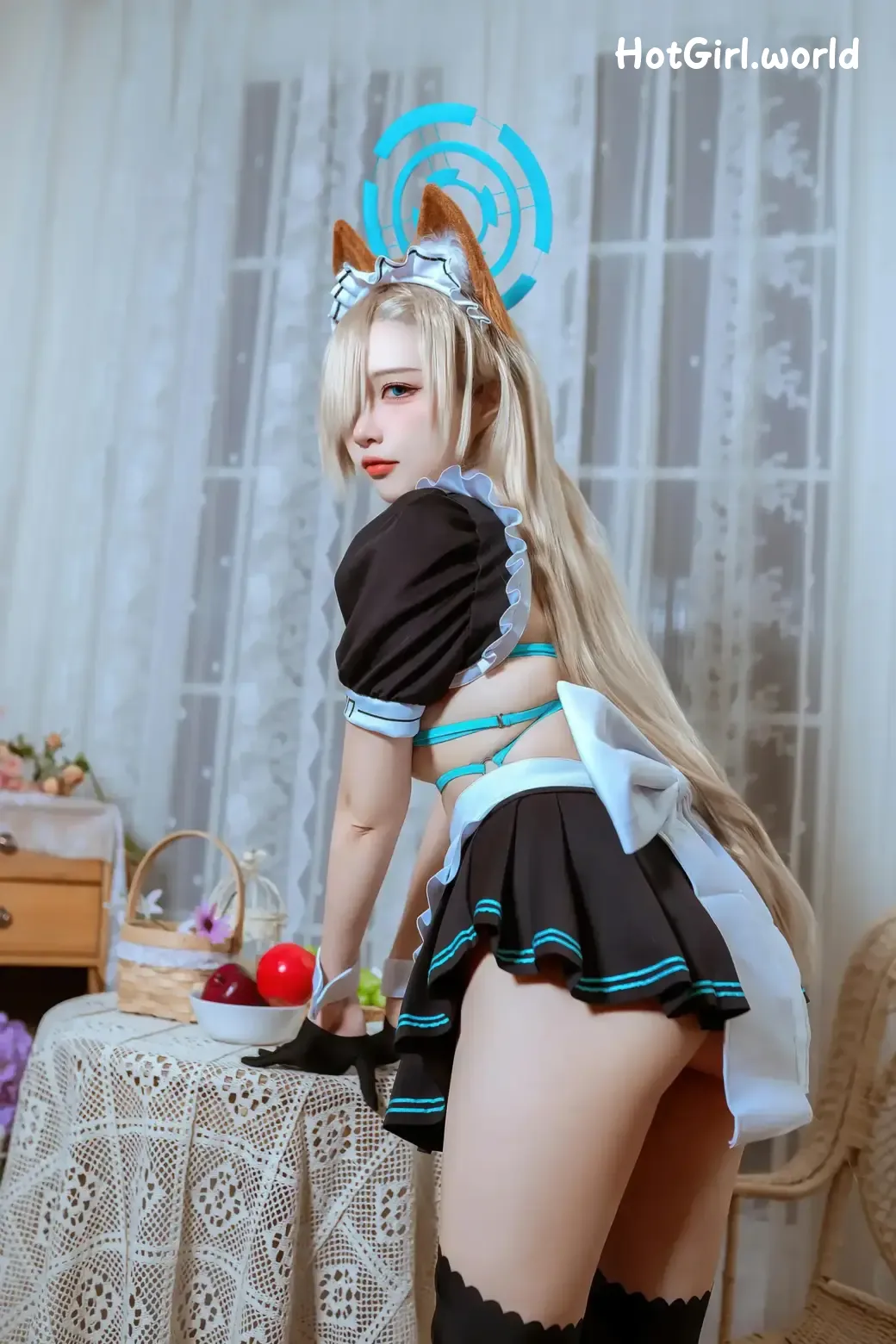 Coser-二佐-Nisa-蔚蓝档案-明日奈猫耳女仆 第15张图