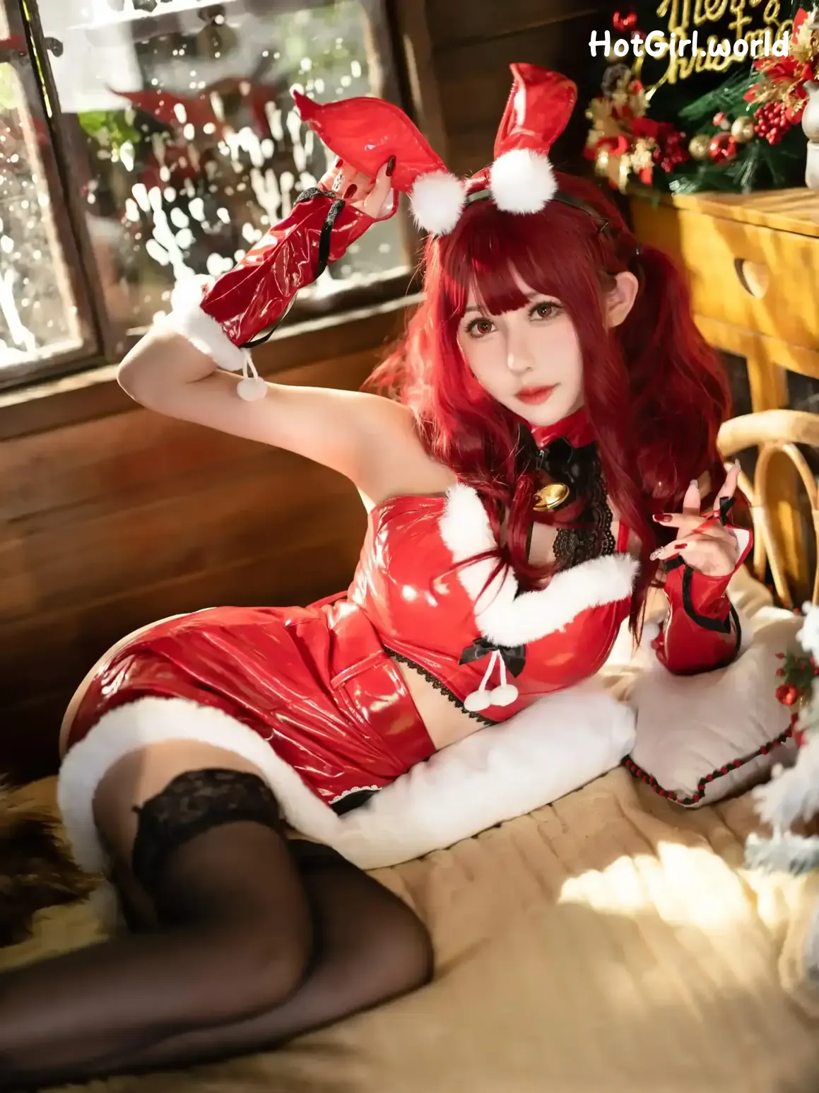 Coser-仙女月-红色圣诞兔 第6张图