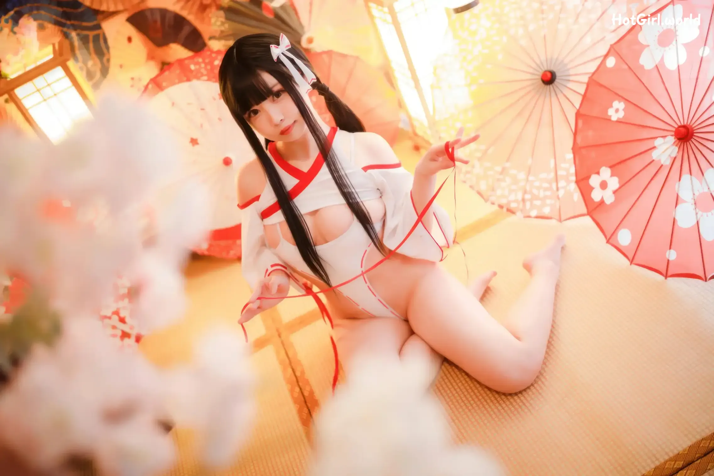 Coser-胡桃猫-Kurumineko-&-十万珍吱伏特-巫女&僵尸 第4张图