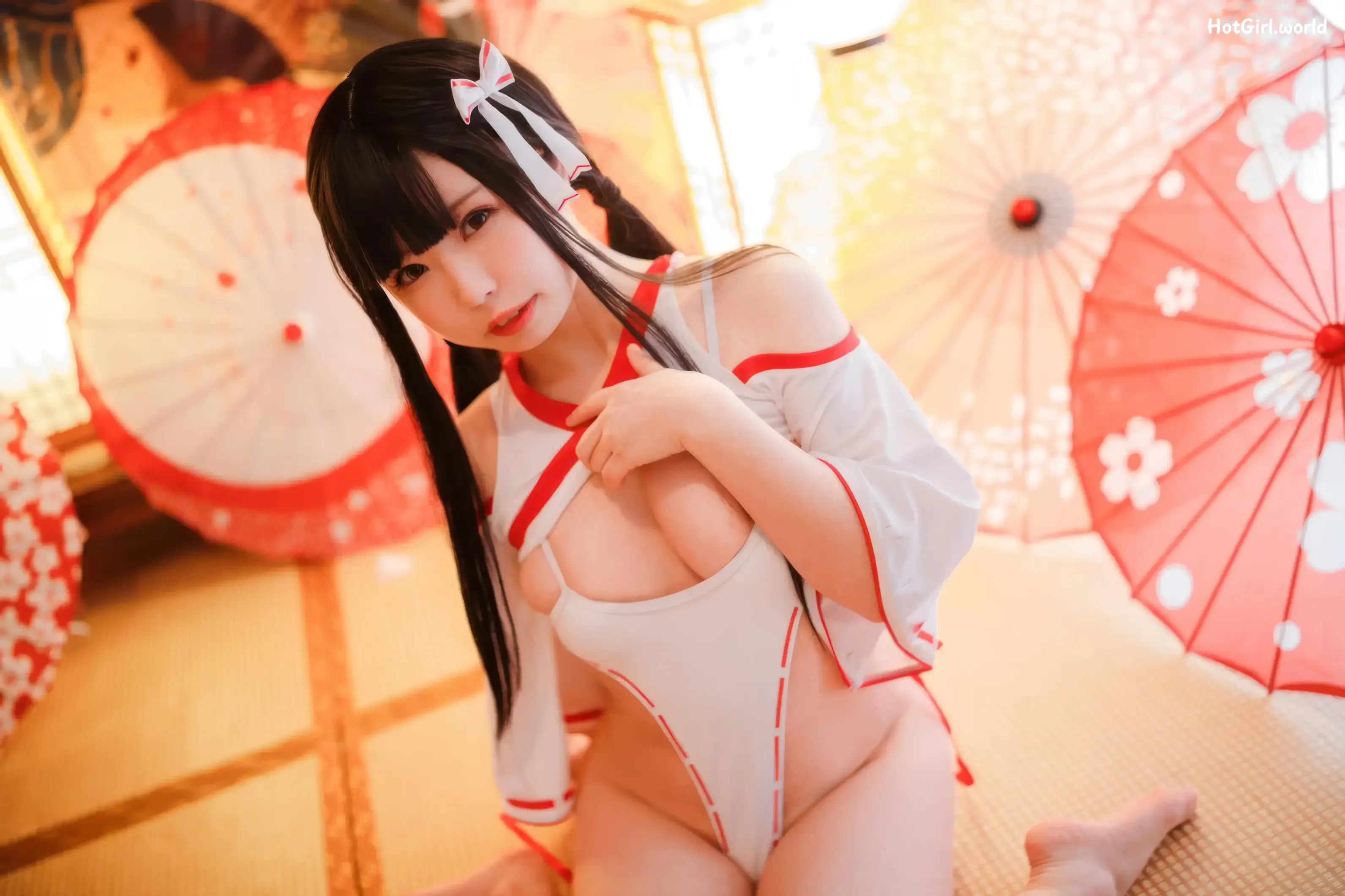 Coser-胡桃猫-Kurumineko-&-十万珍吱伏特-巫女&僵尸 第8张图