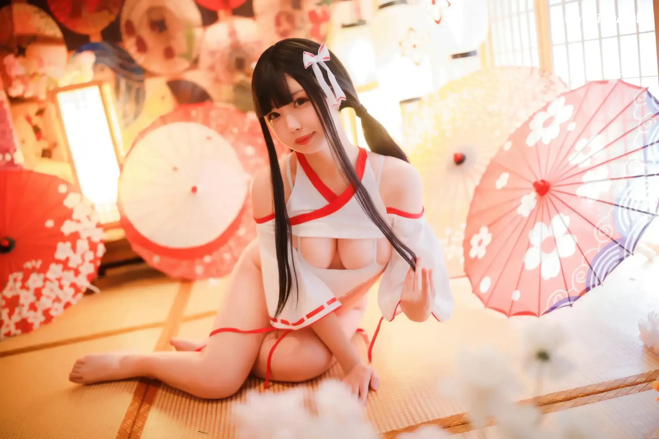 Coser-胡桃猫-Kurumineko-&-十万珍吱伏特-巫女&僵尸 第7张图