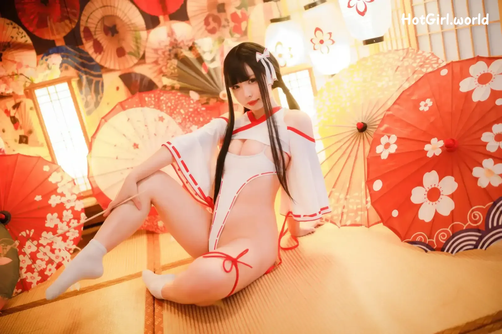 Coser-胡桃猫-Kurumineko-&-十万珍吱伏特-巫女&僵尸 第75张图